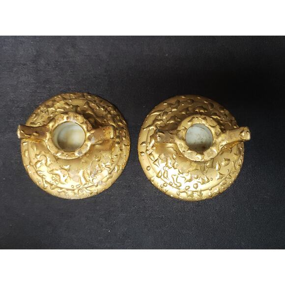 Dixon Art Studios 22 Kt. Weeping Bright Gold Table Decor Candle Holder Shaker + - Picture 3 of 11